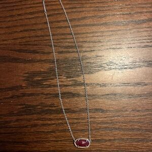 Kendra Scott Elisa Necklace with Red Pendant